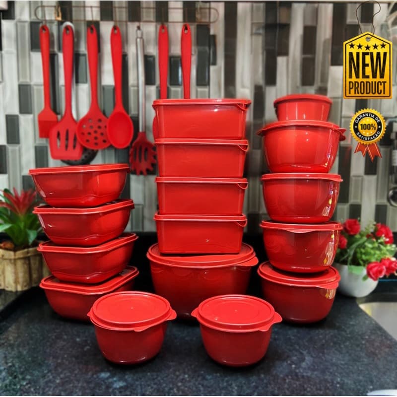 Kit 15 potes herméticos variados