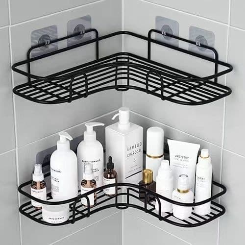Kit 2 prateleiras adesivas para banheiro/cozinha
